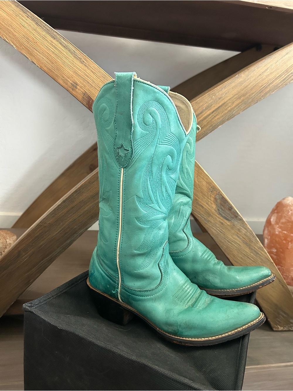 Vintage Durango Turquoise Western Cowboy Boots
